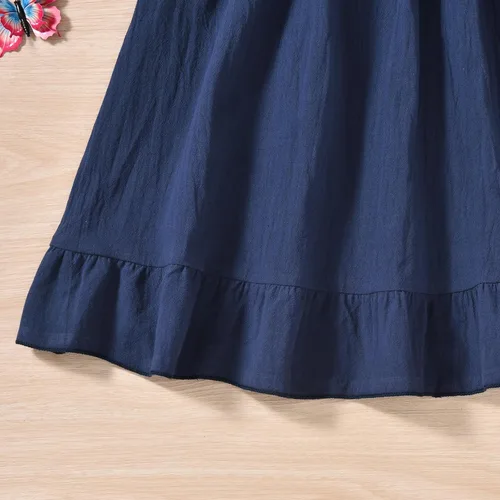 Vista 7 de fioukiay Vestido bohemio bordado con volantes sin mangas para niña pequeña