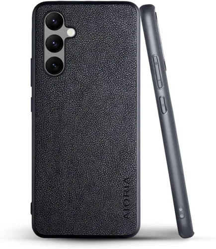 Vista 6 de AIORIA Para Samsung Galaxy A54 Case, Premium Leather Phone Cover Retro Design Funda protectora completa para Samsung Galaxy A54 5G (negro)