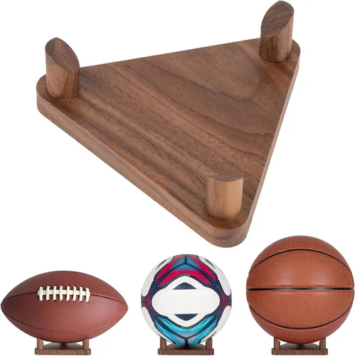 Vista 11 de PUERSI Soporte de Pelota para Montaje en Pared Soporte de Exhibición y Almacenamiento para Baloncesto Fútbol Americano Fútbol Soccer Voleibol