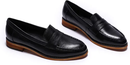 Vista 5 de Mona Flying Mocasines de cuero para mujer, estilo informal, planos, para mujeres y jóvenes
