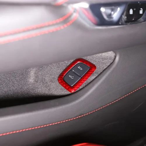 Vista 4 de Sekhyna Cubierta de botón del interruptor del maletero compatible con Corvette C8 Stingray 2020 2021 2022 2023 fibra de carbono real / ABS 1 pieza