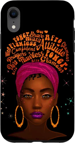 Vista 9 de iPhone 12 mini - Funda de melanina para mujer, color negro, color marrón, para niñas y mujeres