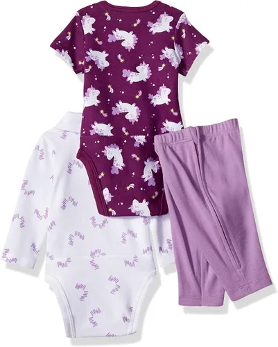 Vista 2 de Hanes Baby-Boys Ultimate Baby Zippin Pant With Short And Long Sleeve Polo Bodysuits Set