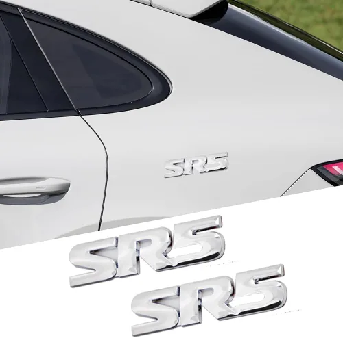 Vista 3 de SR5 Emblem Side/Rea V6 SR5 Tronco Calcomanía Metal Pegatina Insignia (Plata)