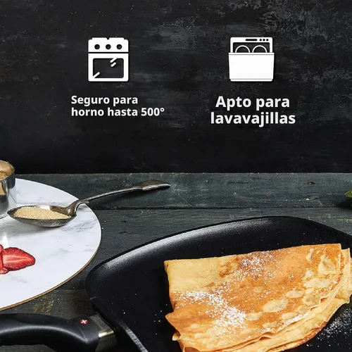 Vista 3 de Swiss Diamond Sartén antiadherente de diamante de 7 pulgadas, sartén con revestimiento de aluminio, apta para lavavajillas y horno con mango