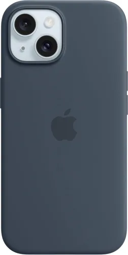 Vista 3 de Apple - Funda de silicona con MagSafe para iPhone 15 Plus - Negro