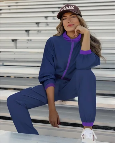 Vista 5 de UOUA Pantalones deportivos de los años 80 para mujer, pantalones deportivos de entrenamiento de neón de los años 90, informales, reversibles