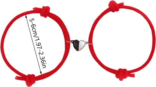 Vista 4 de Pulsera de cadena de joyería minimalista para hombres y mujeres magnética eterna mejor amiga de los votos juego de amor para pareja para parejas