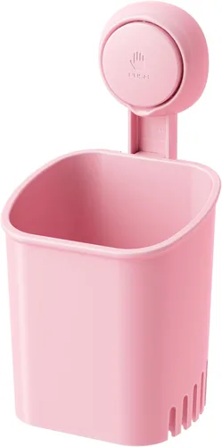 Vista 14 de LEVERLOC Potente soporte para cepillo de dientes con ventosa, soporte de ducha de pared sin taladros para cepillo de dientes, pasta de dientes