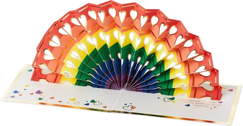 Vista 7 de Hallmark Tarjetas de agradecimiento en blanco para niños, arcoíris (20 tarjetas con sobres)