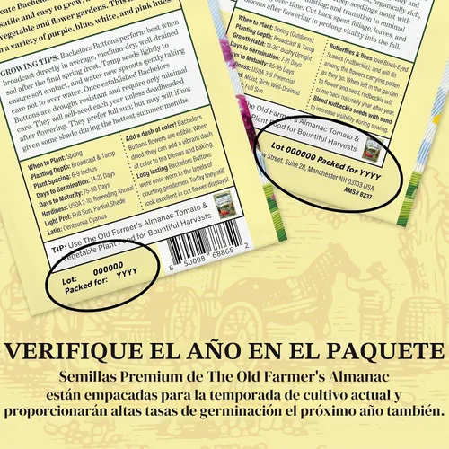 Vista 5 de The Old Farmer's Almanac Semillas de caléndula (mezcla de crackerjack) – Aproximadamente 400 semillas de flores – Premium sin OMG, polinizadas