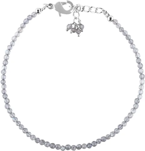 Vista 74 de Natural Gemstone Micro Round Beads Dainty Choker Bangle Bracelet, Handmade Jewelry for Women, Healing Chakra Crystals Silver Plated Chain 8 inch