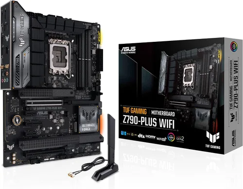 Vista 14 de ASUS ROG Strix Z890-E Gaming WiFi Intel® Z890 LGA 1851 ATX placa base, IA avanzada lista para PC, 18+2+1+2 etapas, DDR5, WiFi 7, 7X M.2