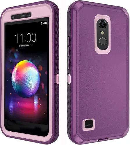 Vista 8 de Asuwish Funda de teléfono para LG K30 2018/Premier Pro LTE/Phoenix Plus/Harmony 2/K10/K11/Xpression Cell Cover híbrida a prueba de golpes, a prueba