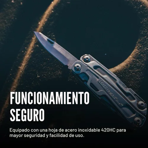 Vista 3 de LEATHERMAN, Multiherramienta de bolsillo tamaño Rev con abridor de paquete y destornilladores, acero inoxidable Abridor de paquetes