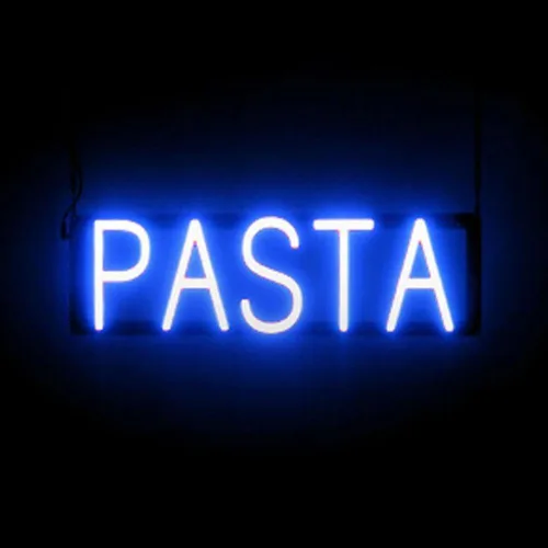 Vista 22 de SpellBrite Señal de PHO para restaurantes Señalización LED azul para restaurantes con LED de neón para empresas 13.2 x 6.3 pulgadas