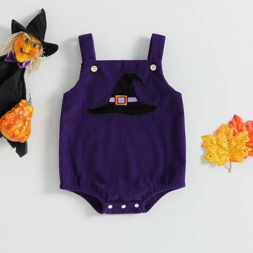 Vista 3 de Traje de Halloween para bebé recién nacido, overol sin mangas, con botones, ropa unisex de otoño