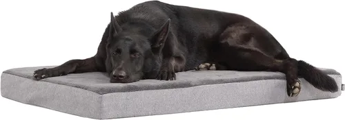 Vista 8 de Barkbox; cama para perro con plataforma de espuma viscoelástica, colchón de felpa para alivio ortopédico de articulaciones, lavable a máquina