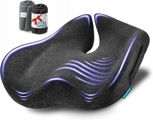 Vista 12 de Cojín de asiento de alivio de presión para dolor de coxis, ciática y almohada de coxis Extra Large Office Chair Cushion for Healthy Sitting