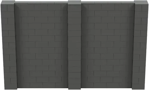 Vista 76 de EverBlock Kit de pared de 5 x 4 pies Bloques de construcción modulares Sistema de pared para edificios, pantallas y estructuras Divisor