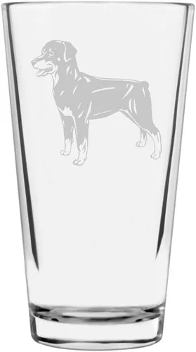 Vista 192 de Podenco Canario - Vaso de pinta de 16 onzas con temática de perro personalizado