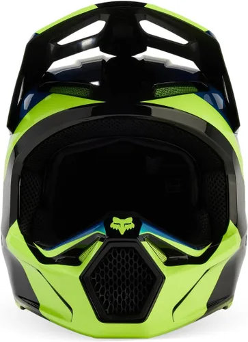 Vista 2 de Fox Racing Casco unisex para motocross V1, negro/amarillo, talla XXL