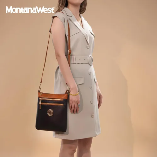 Vista 44 de Montana West Bolsos cruzados para mujer con múltiples bolsillos y correa ajustable