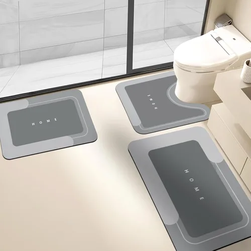 Vista 20 de Housego Tapete mágico de baño absorbente, alfombra de secado rápido, tapete mágico de baño antideslizante, alfombra de piso con respaldo de goma