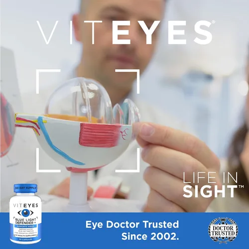 Vista 4 de Viteyes Blue Light Defender+ Cápsulas de suplemento, protección dietética de la luz azul dañina, 30 cápsulas