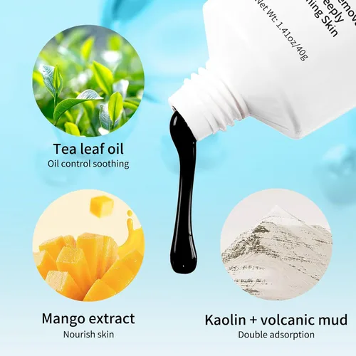 Vista 4 de RtopR Máscara removedor de puntos negros para cara, máscara facial de puntos negros, removedor de puntos negros, tira de poros de nariz para todo