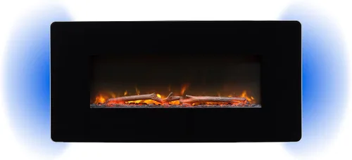 Vista 8 de Dimplex Winslow Chimenea eléctrica montada en la pared, 35 pulgadas, negro, 1400 W, moderna chimenea eléctrica de pared con calentador, múltiples