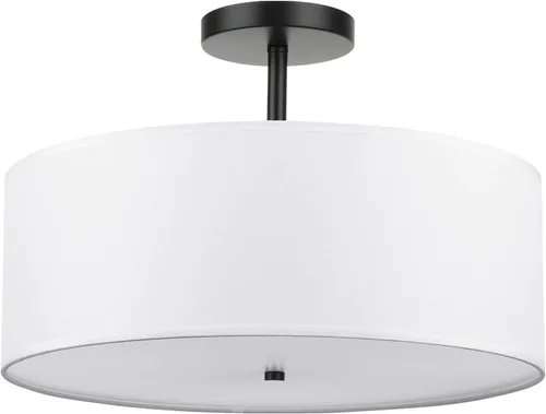 Vista 9 de FRIDEKO HOME Lámpara de techo semiempotrada de 3 luces, moderna, cerca del techo, con 2 capas de tela, para dormitorio, sala de estar, cocina