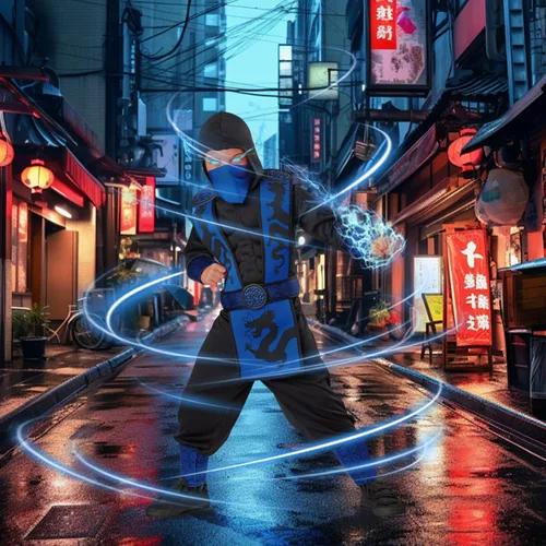 Vista 2 de Disfraces de ninja para niños para Halloween