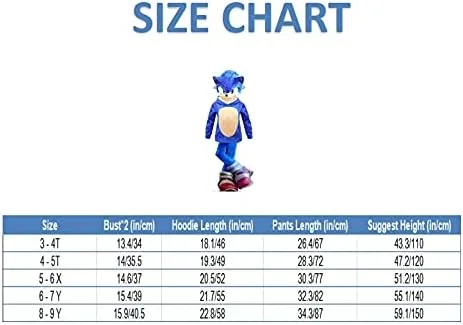 Vista 4 de RICHALE Halloween Costume Kids Cosplay Jumpsuit Boys Girls Movie Character Outfit Cute Hedgehog