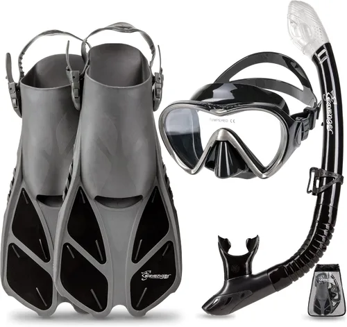 Vista 8 de Seavenger Conjunto de Snorkel Aviator con Bolsa de Equipo