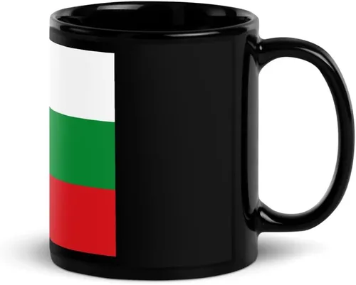 Vista 3 de Bandera de Manizales Caldas - Taza de café de cerámica negra