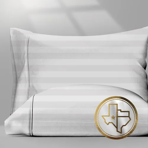 Vista 36 de TEXAS LINEN CO. Juego de 2 fundas de almohada 100% de algodón egipcio, tamaño estándar/Queen, fundas de almohada de lujo de alta serie color beige