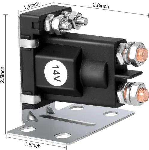Vista 4 de Reemplazo del solenoide del carro de golf de 14V EZGO TXT Gas 4 Terminal Solenoide 1994-Up 27153-G01, 27153G01, 612813
