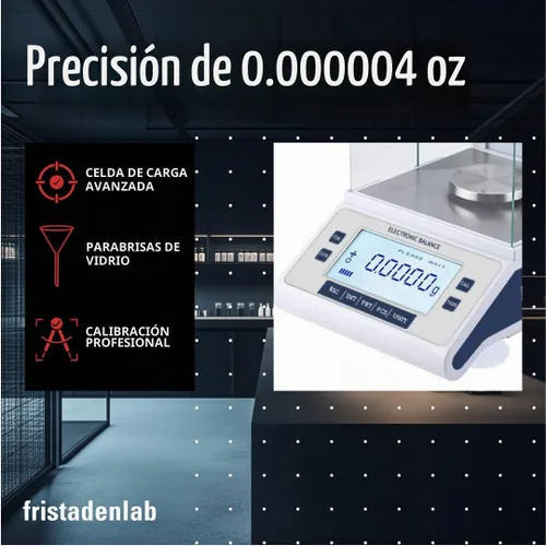 Vista 4 de Fristaden Lab Balanza analítica 7.41 oz x 0,1 mg (0.00 oz) Certificado de calibración Balanza de laboratorio profesional Compañía USA