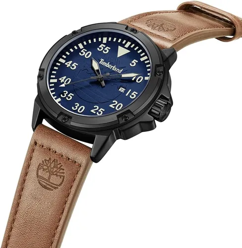 Vista 2 de Timberland Reloj analógico clásico de cuarzo de tres manecillas, Beige Bronceado, Classic