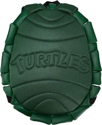 Vista 4 de Bioworld Mochila de concha de tortugas ninja mutantes adolescentes con máscaras de personajes, Verde