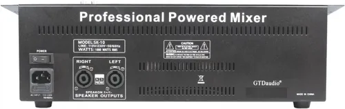 Vista 3 de GTD Audio - Amplificador de potencia mezclador profesional de 10 canales