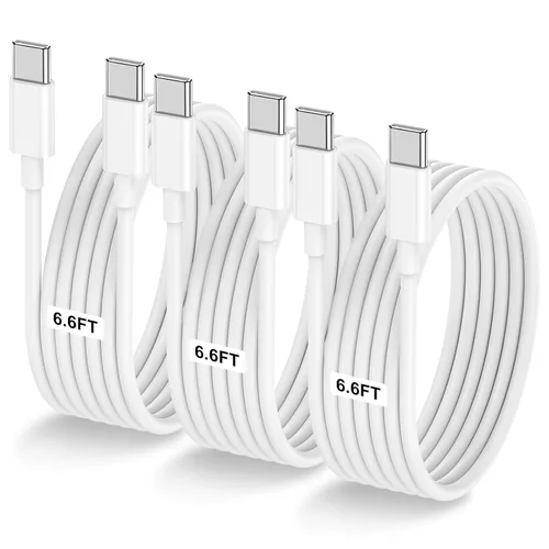 Vista 20 de LOFPYE Paquete de 3 cables USB C a USB C de 1 pie y 60 W, cable de carga rápida tipo C para iPhone Air 17 16e 16 15 Pro Plus Pro Max, para Galaxy
