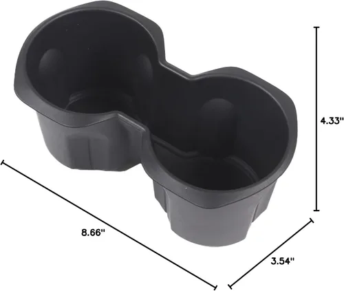 Vista 8 de Caja organizadora para portavasos de automóvil compatible con BMW X1 U11 2023 2024 TPE, 1 unidad, bandeja de almacenamiento de llenado inferior