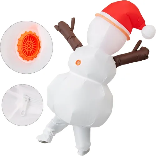 Vista 4 de AMHSCOCA Disfraces inflables de Papá Noel de Navidad para hombres, mujeres y adultos, para fiestas de vacaciones, carnaval
