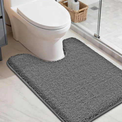 Vista 24 de COSY HOMEER Alfombras extra gruesas para el baño, tapetes de baño antideslizantes, tapete de felpa suave, peludo y 100% micro poliéster, tapete