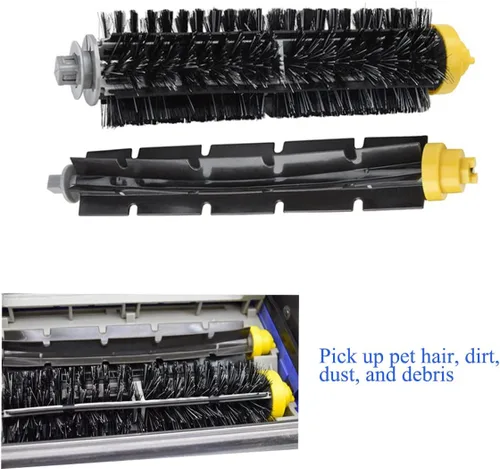 Vista 3 de Piezas de repuesto para aspiradora iRobot Roomba 600 Series 692 694 690 680 660 665 651 650 614 595, incluye cepillo de cerdas, cepillo batidor