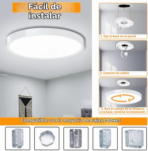 Vista 6 de Lámpara de techo LED de montaje empotrado, luz de techo de perfil bajo de 9 Blanco