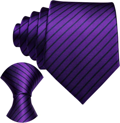 Vista 217 de Barry.Wang Juego de corbatas para hombre, corbata de seda a rayas, tejido a cuadros, gemelos formales, negocios, boda