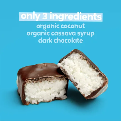 Vista 4 de UNREAL Barras de coco de chocolate oscuro (4 bolsas de tamaño económico), veganas, 0.11 onzas de azúcar y 3 ingredientes simples, sin OMG, sin